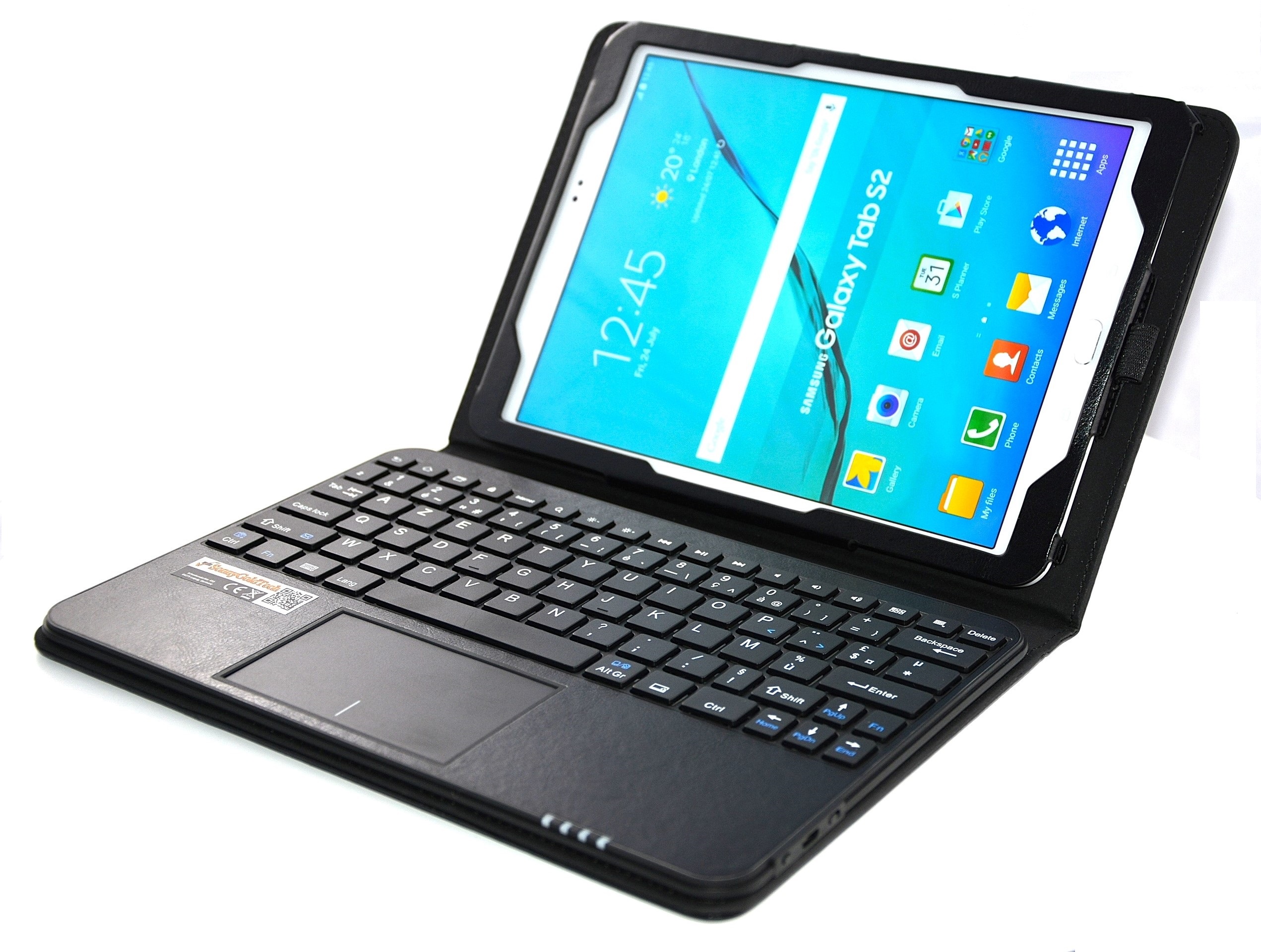 SonnyGoldTech MQ21 pour Galaxy Tab A8 10.5 - Étui avec Clavier français  (AZERTY) pour Samsung Galaxy Tab A8 LTE SM-X205, WiFi X200 | Housse avec